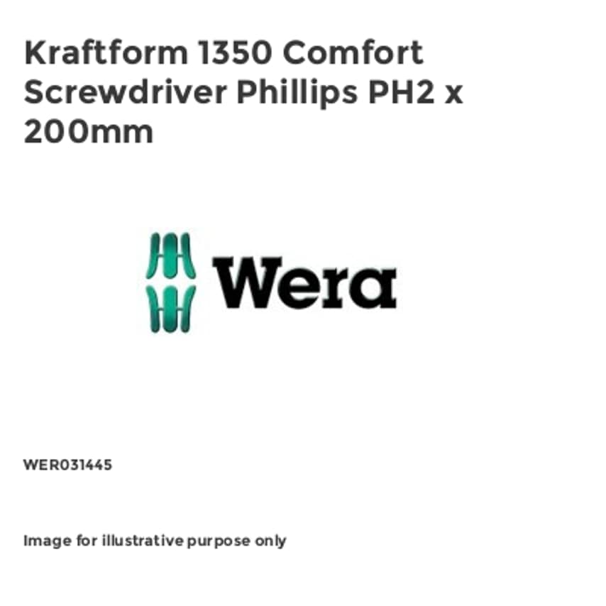 Kraftform 1350 Comfort Screwdriver Phillips PH2 x 200mm WER031445