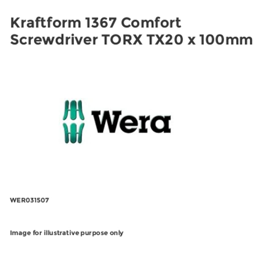 Kraftform 1367 Comfort Screwdriver TORX TX20 x 100mm