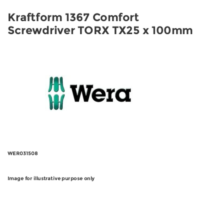 Kraftform 1367 Comfort Screwdriver TORX TX25 x 100mm