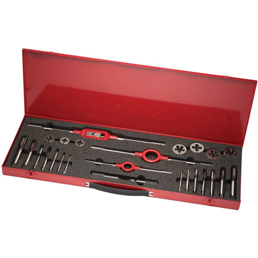 L120 HS-26UNF 27-PC HSS Straight Flute Tap & Die Set