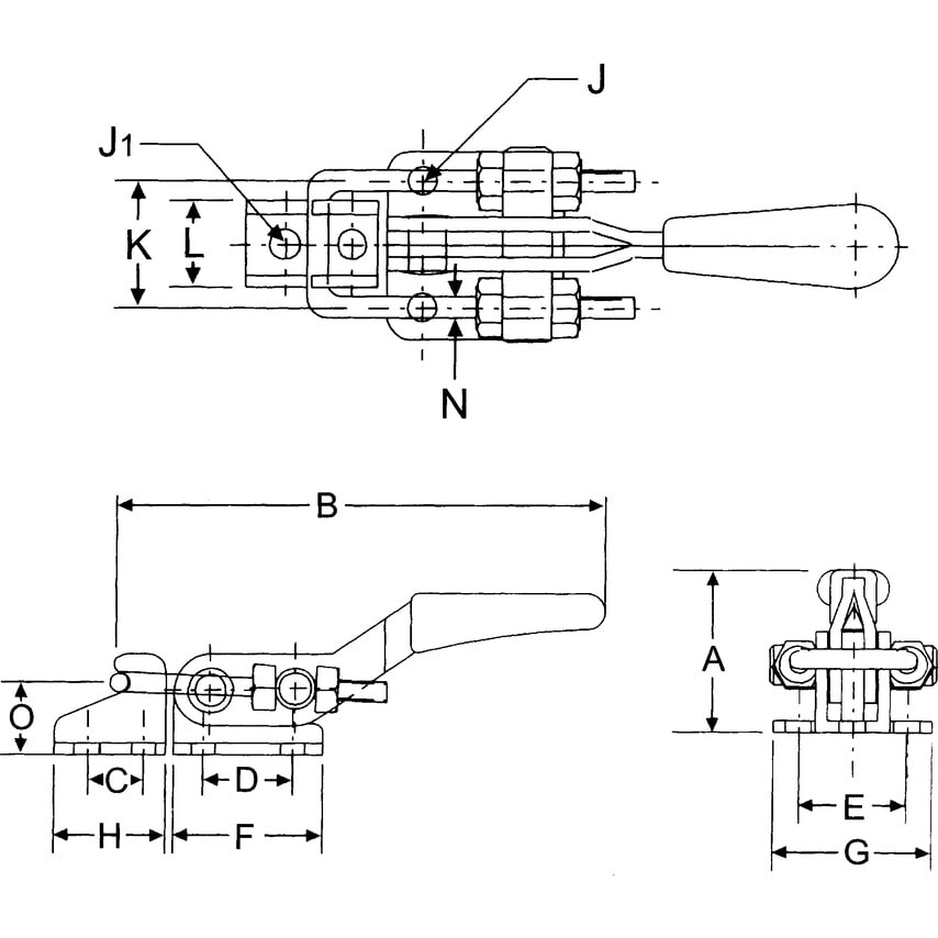 L900-FU Latch Type Toggle Clamp