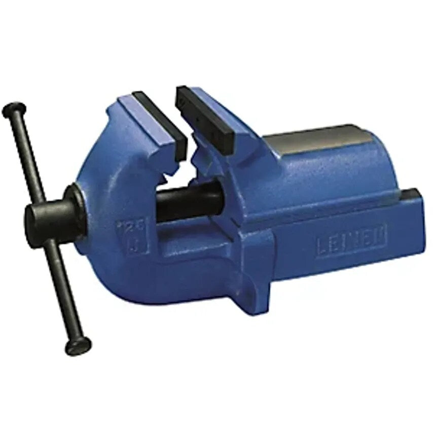 LEINEN JUNIOR Parallel Vice, Full Grey Cast Iron, Blue, Jaw Width 100mm