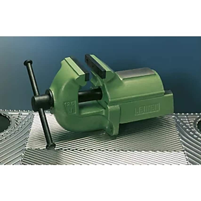 LEINEN JUNIOR Parallel Vice, Full Grey Cast Iron, Green, Jaw Width 150mm