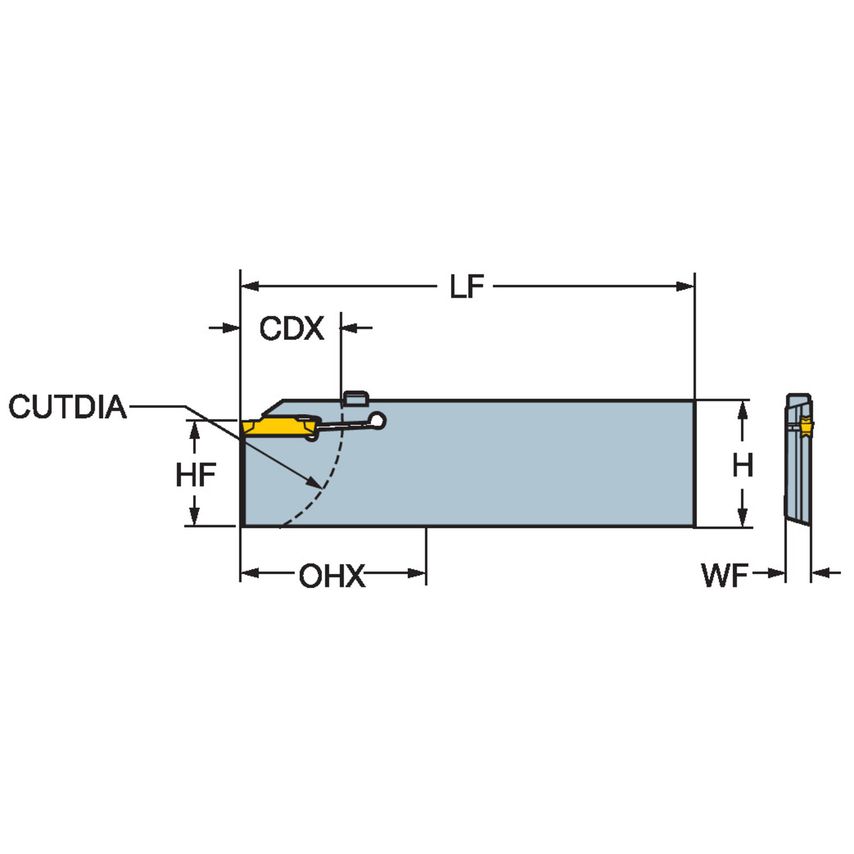 LF123E25-25B1 CoroCut Blade for Parting