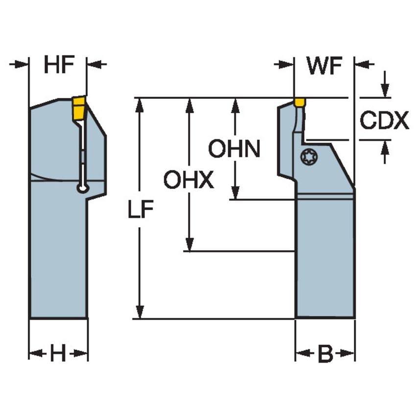 LF151.37-2525-025B40 Shank Tool
