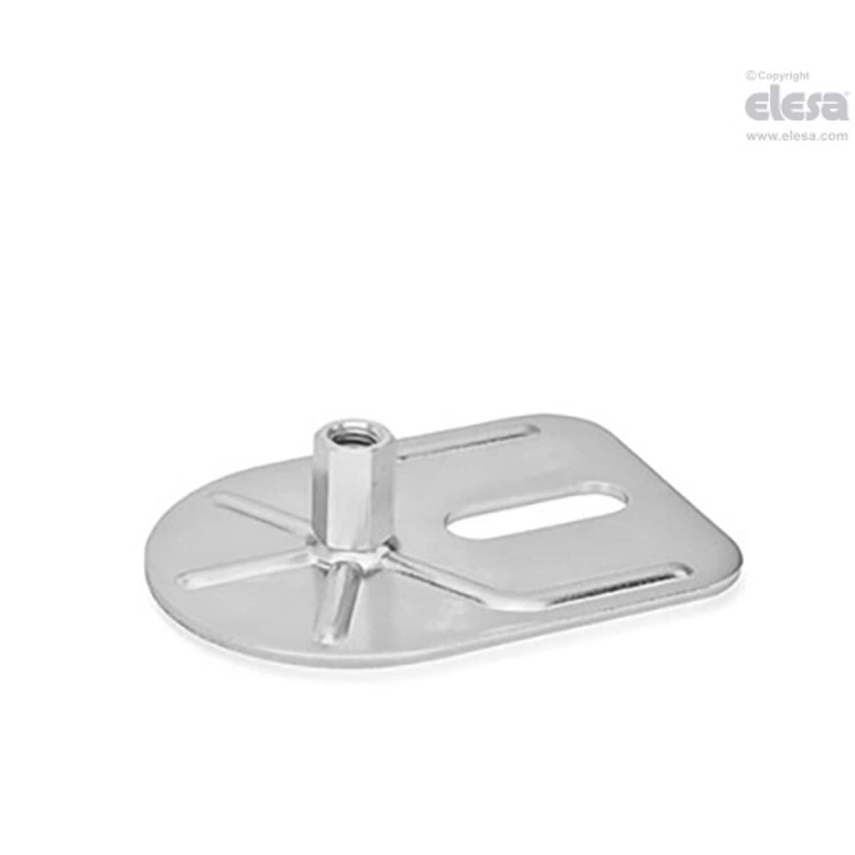 LMDF-SST Levelling feet for ground mounting Base with slotted holes stainless steel joint or stem Threaded hole without non-slip with a slotted hole LMD.F-SL-80-SST-M20