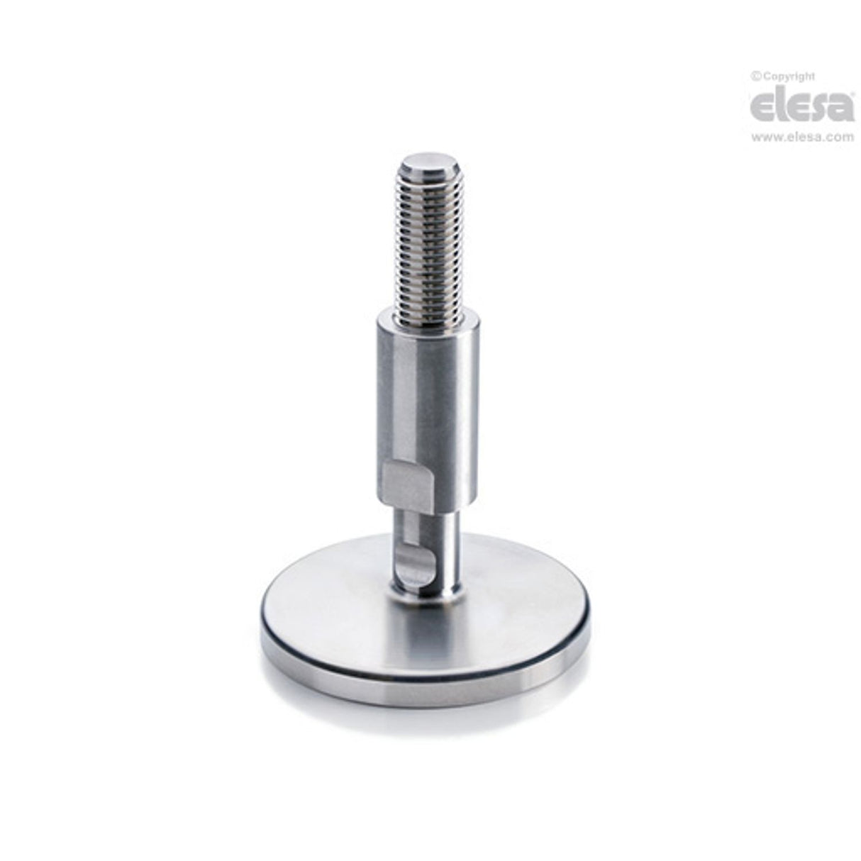 LMY Levelling feet Stainless steel base and stem Threaded stem with centre bushing LMY.100-AS-SST-M16x119-HV