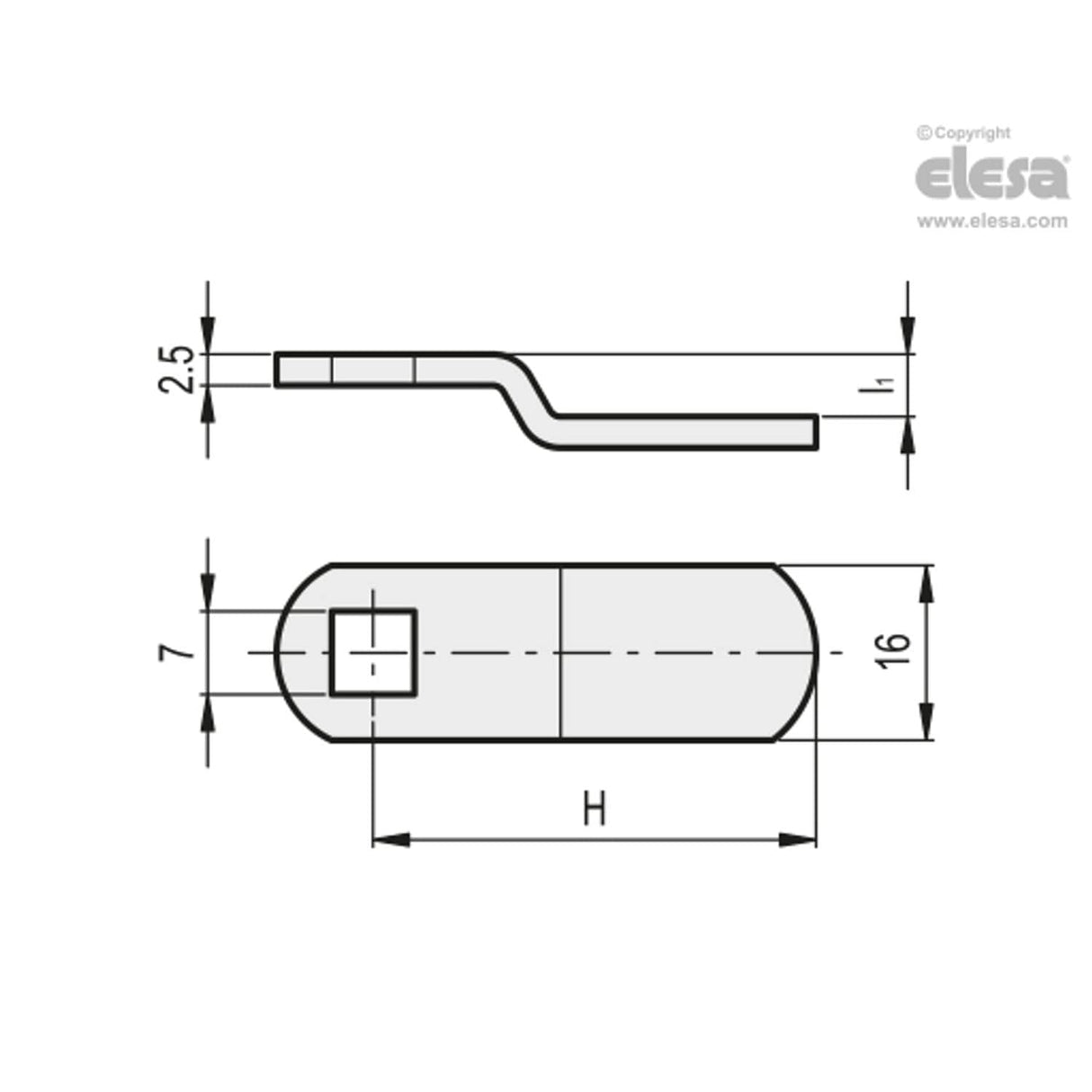 LPR Levers for PR-CH handles steel or stainless steel LPR-0-45-SST