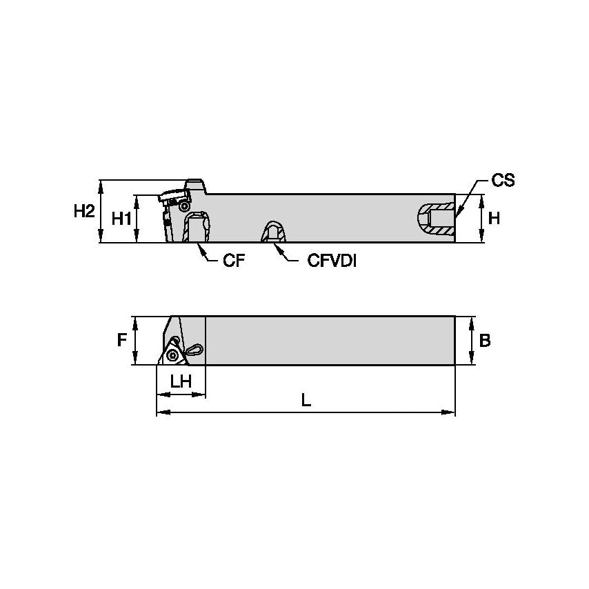 LSASL3232X22C LT Threading Holder W Coolant