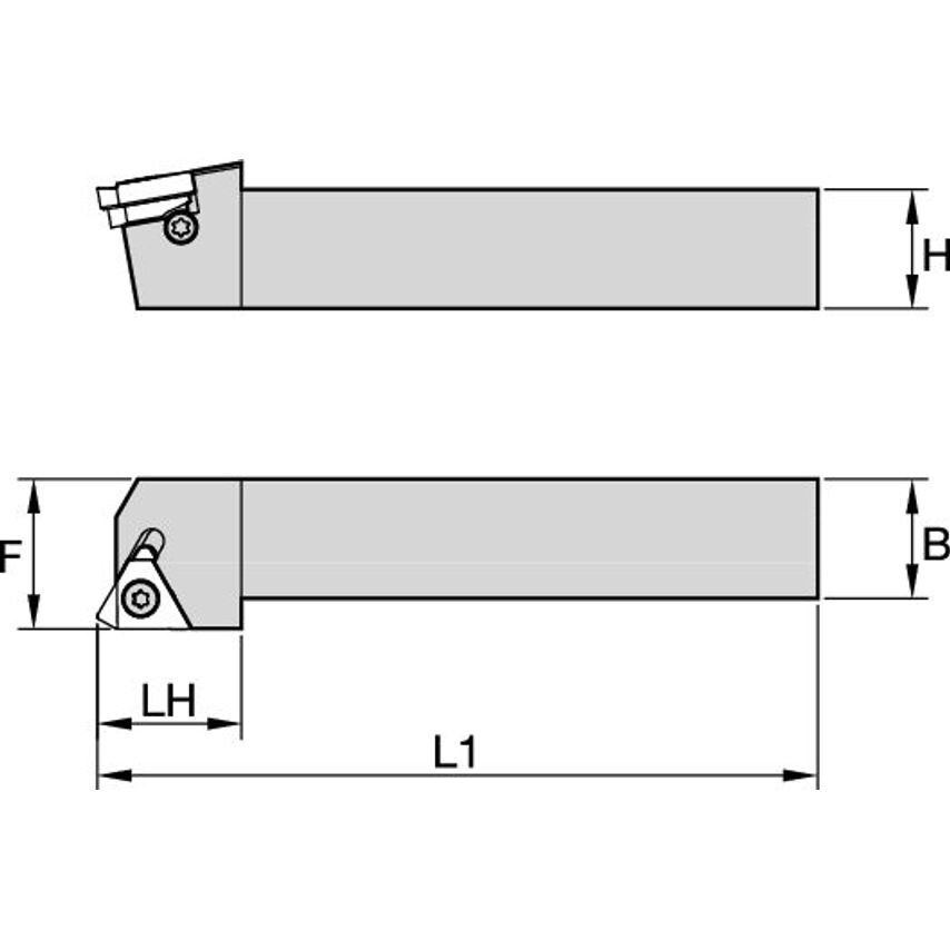 LSSR2525M22Q LT Threading Holder W25, 0MM L1