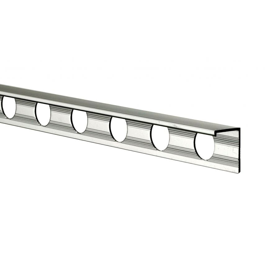L Shape Tile Trim 2.4m x 12mm Chrome