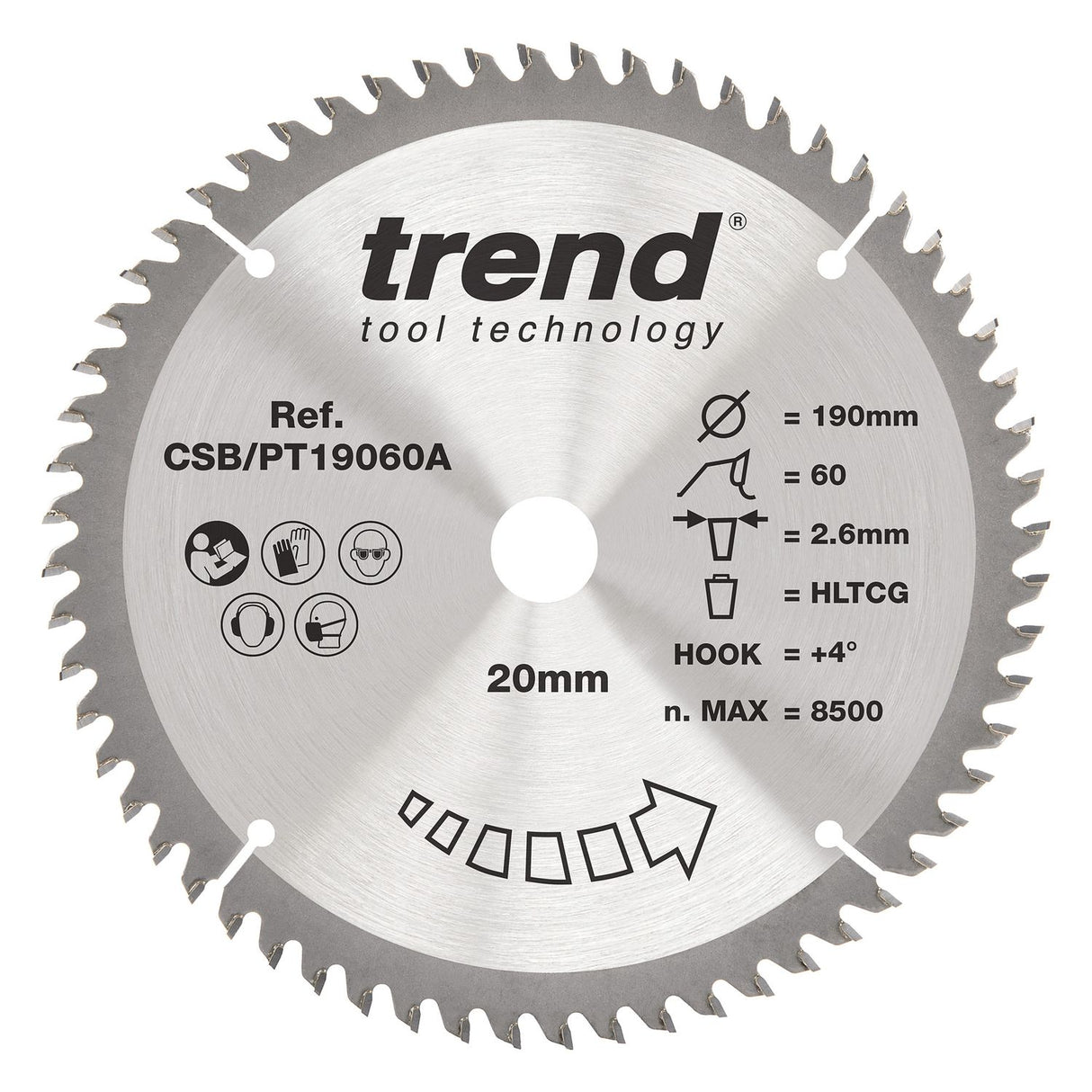 Laminate/HPL Circular Saw Blade 190mm x 20mm x 60T