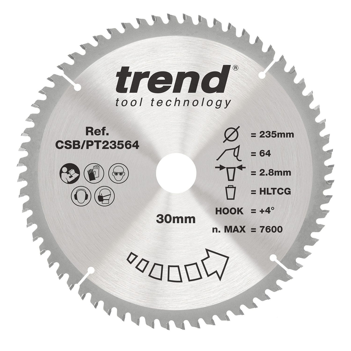 Laminate/HPL Circular Saw Blade 235mm x 30mm x 64T