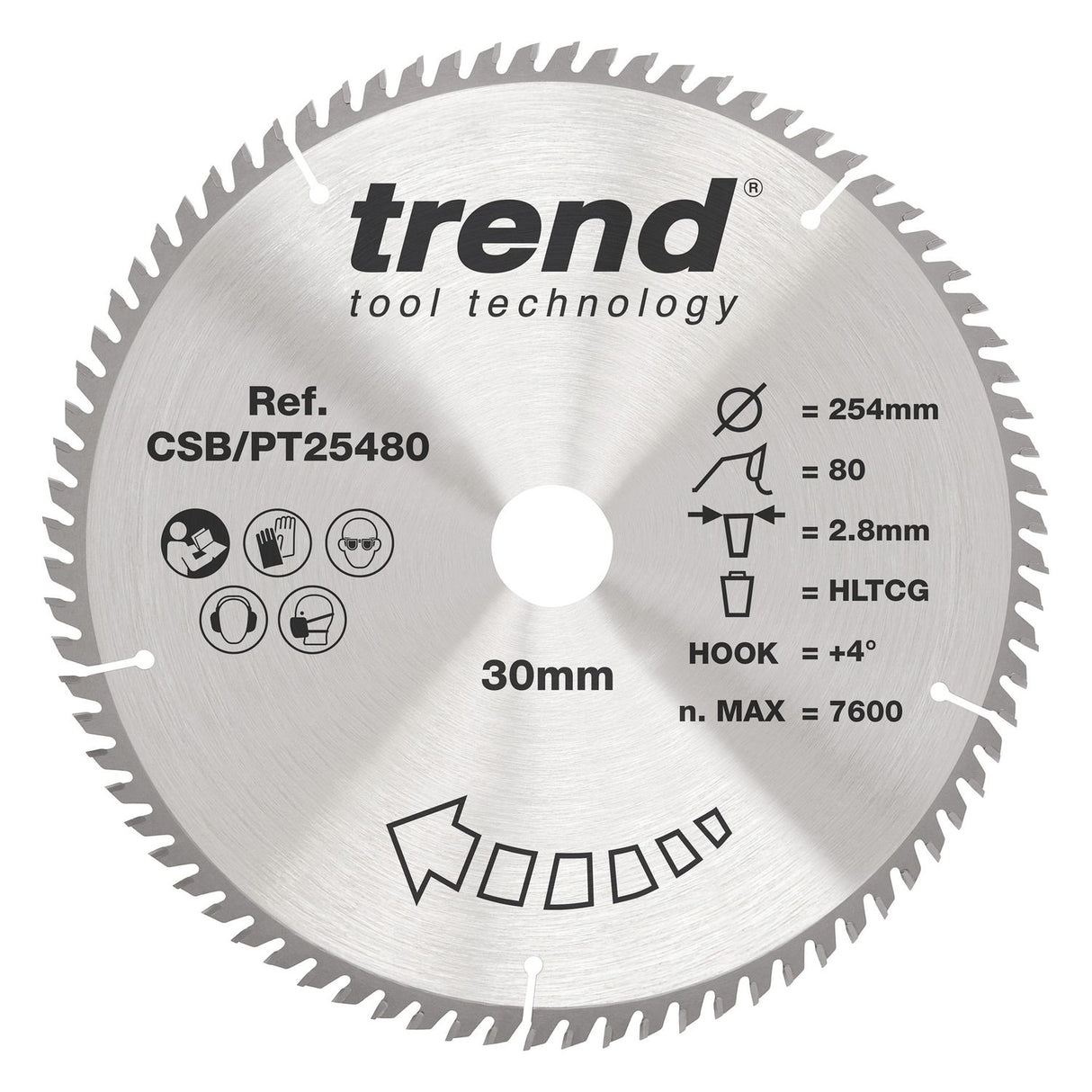Laminate/HPL Circular Saw Blade 254mm x 30mm x 80T