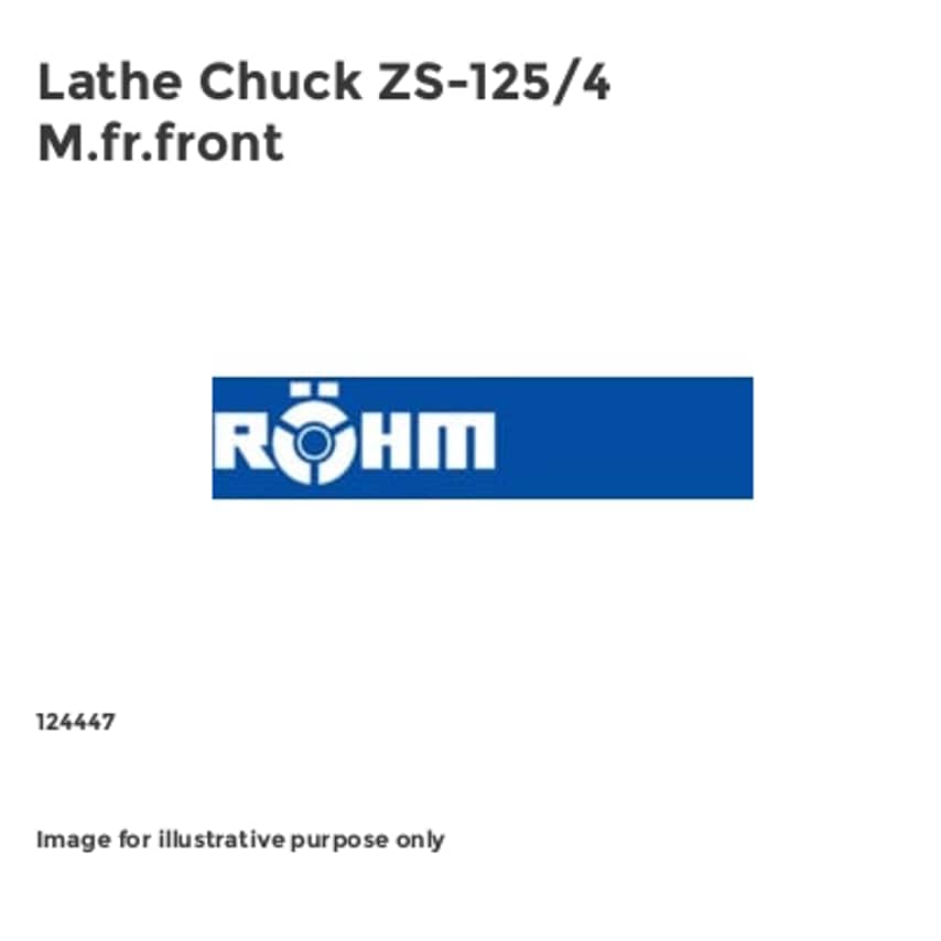 Lathe Chuck ZS-125/4 M.fr.front