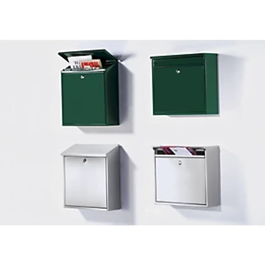Letter Box, With Level Roof, HxWxD 320 X 360 X 100mm, Stainless Steel