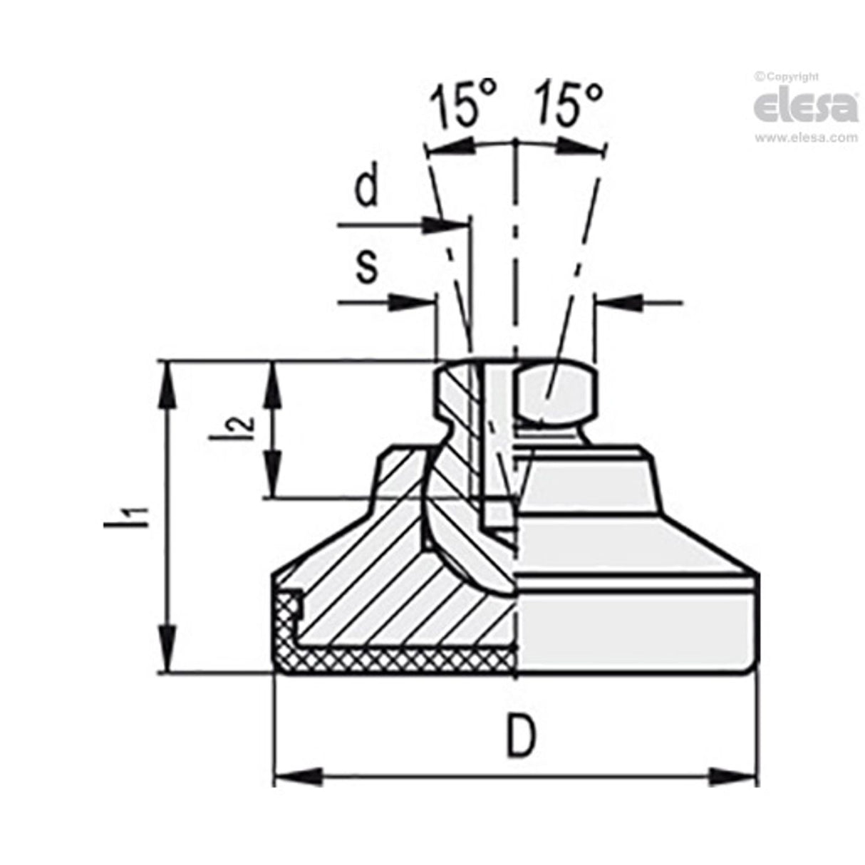 Levelling feet-LM.25 M6-TR