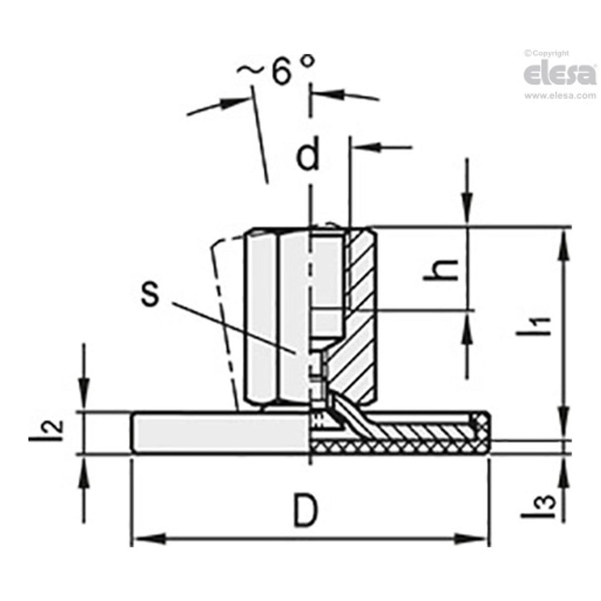Levelling feet-LMP.40-M8-TR