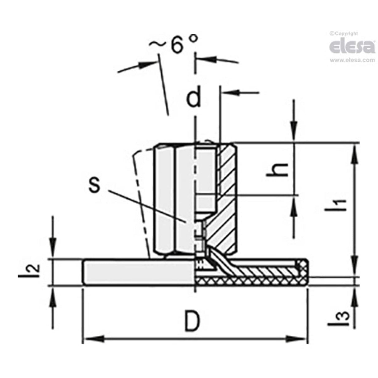 Levelling feet-LMP.40-SST-M8-TR