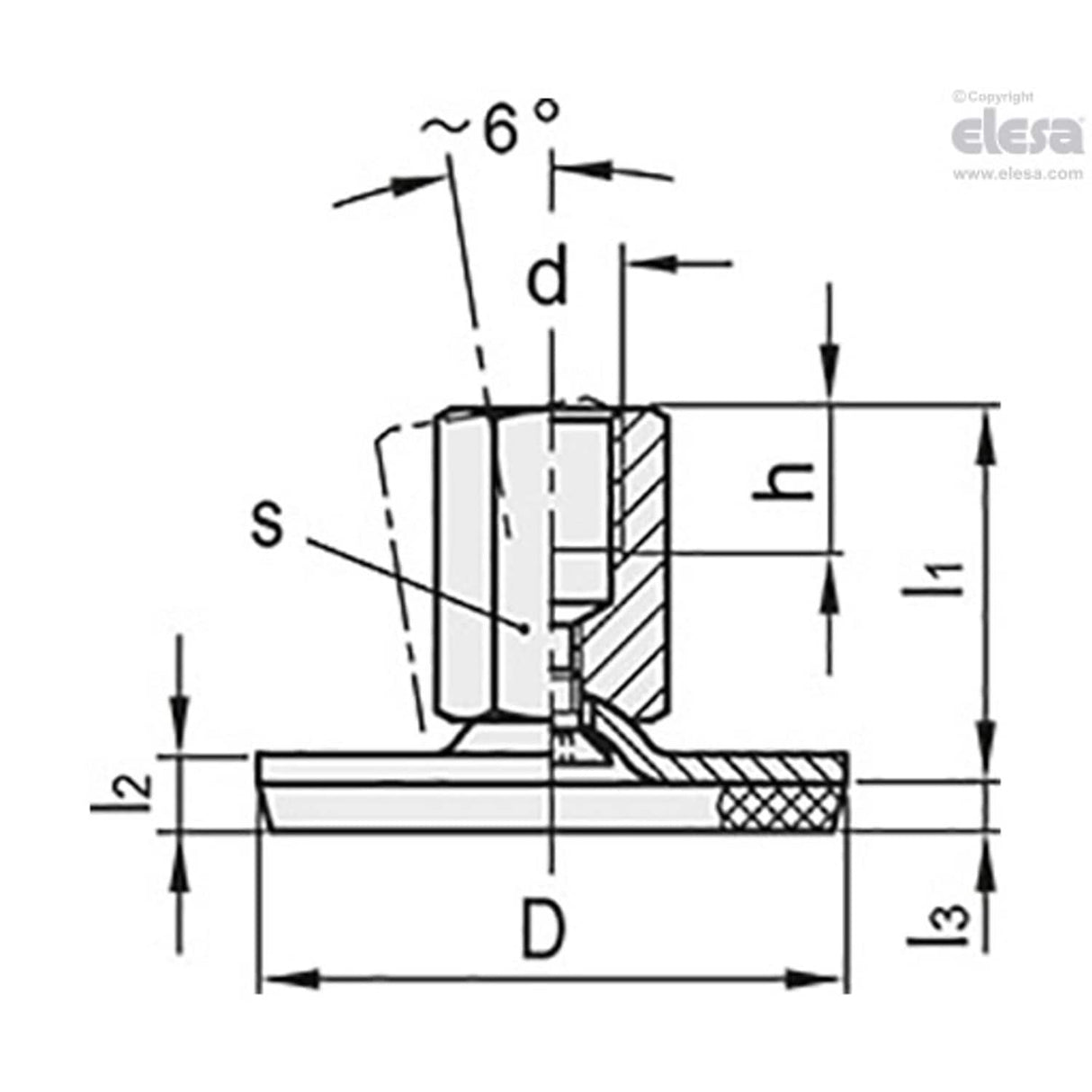 Levelling feet-LMP.50-M8-TV