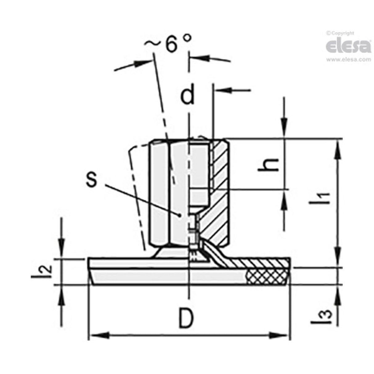 Levelling feet-LMP.80-M12-TV