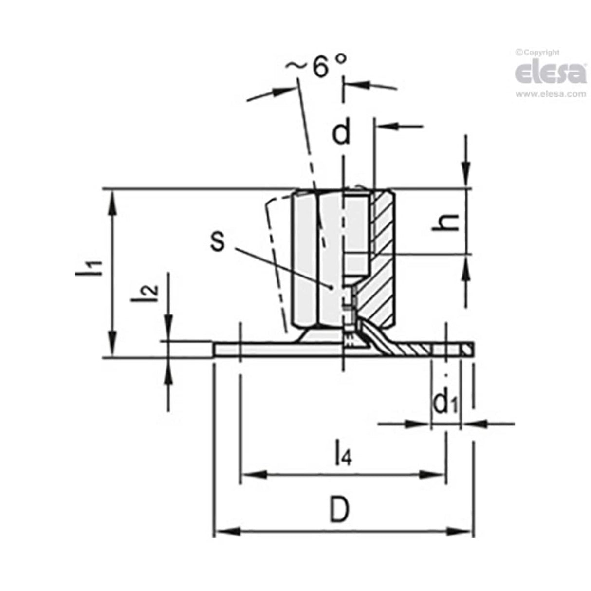Levelling feet-LMP.80-SST-M16-FF
