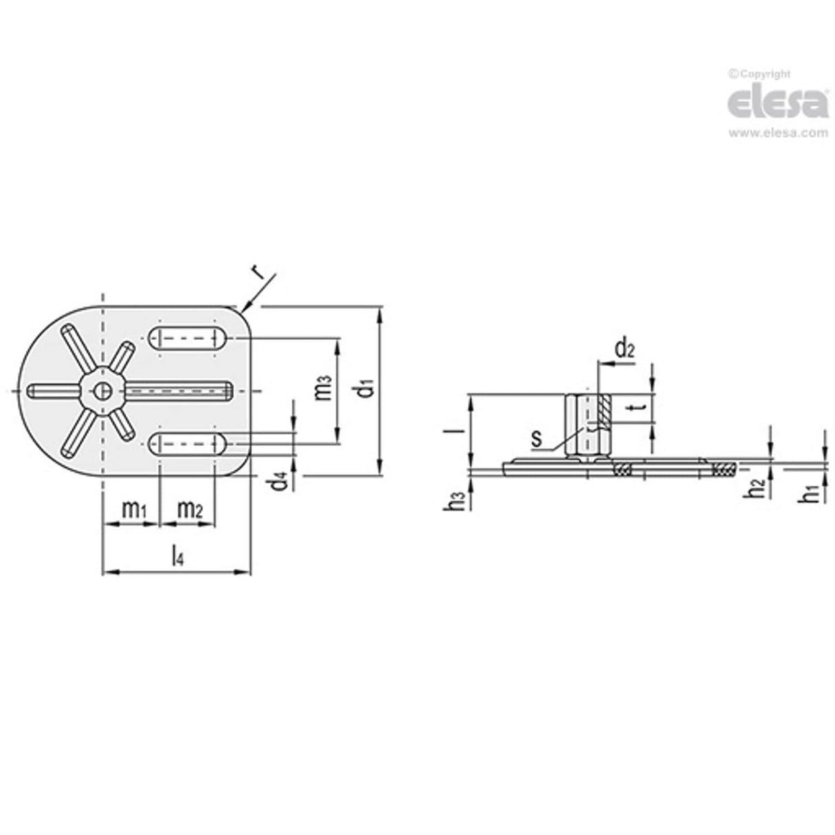 Levelling feet, ground mounting-LMD.F-2SL-80-M10-TV