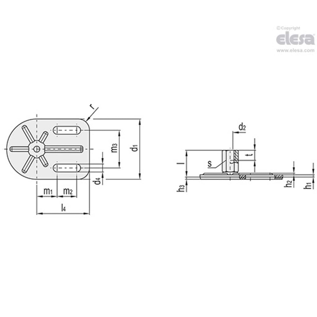 Levelling feet, ground mounting-LMD.F-2SL-80-SST-M16-TV