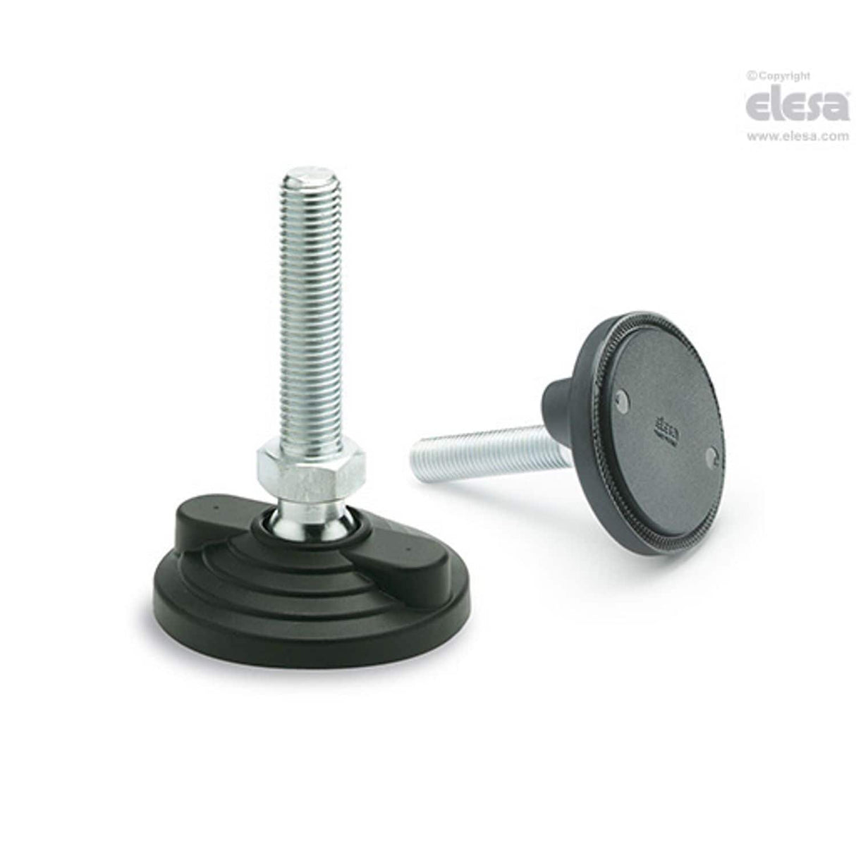 Levelling feet, ground mounting-LV.F-100-14-AS-M12x43