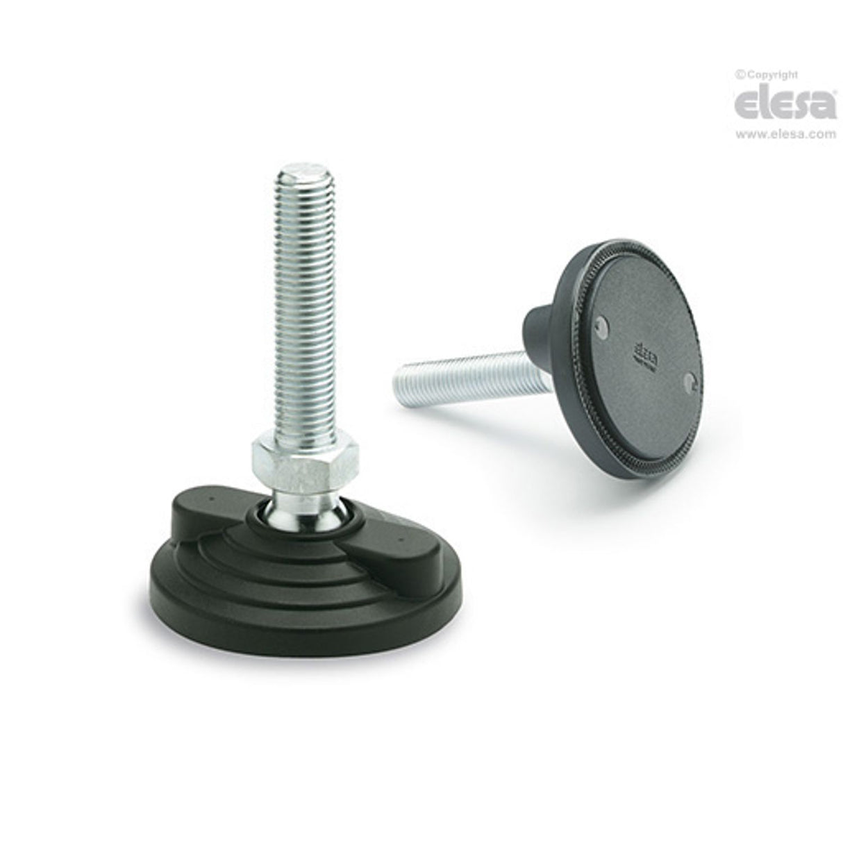 Levelling feet, ground mounting-LV.F-80-14-SST-M8x43