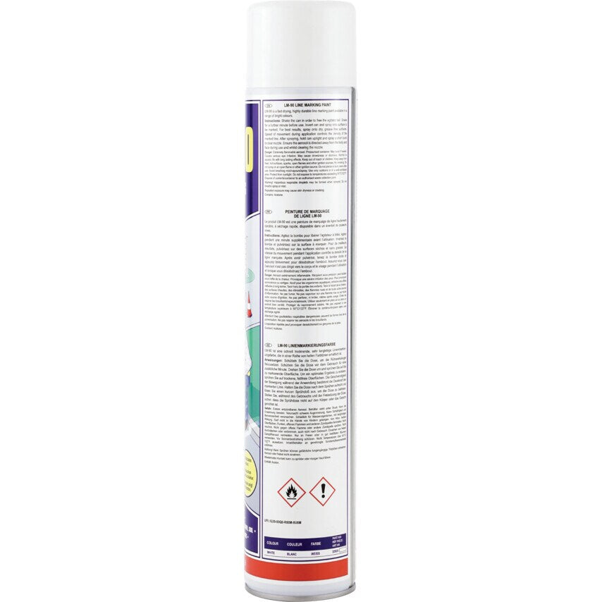 Line Marking Spray Paint, White RAL 9003, 750ML