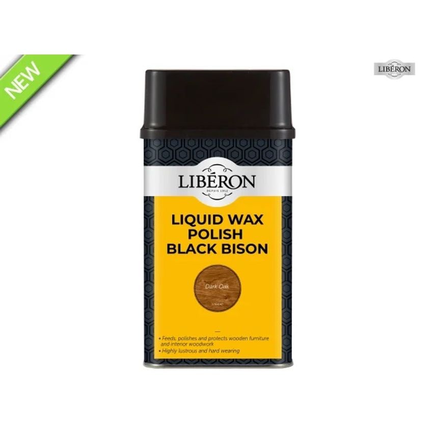 Liquid Wax Polish Black Bison Dark Oak 500ml