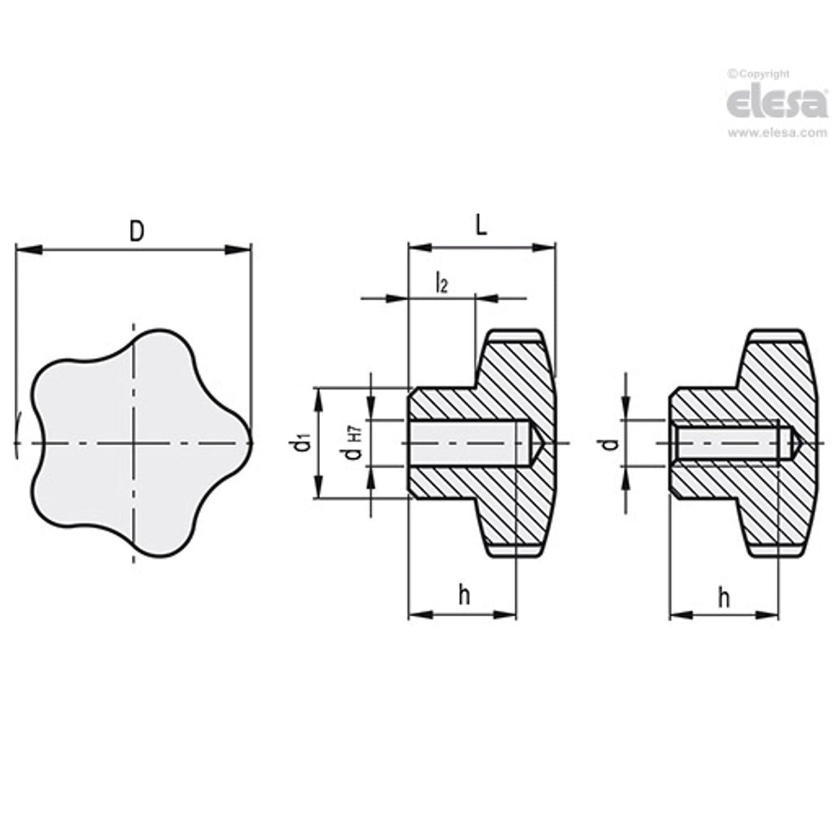 Lobe knob-VCM.70-16 - 169536-E