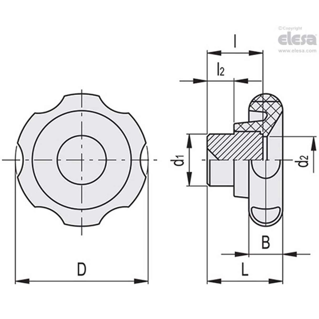 Lobe knob-VL.640/50 Fp-A