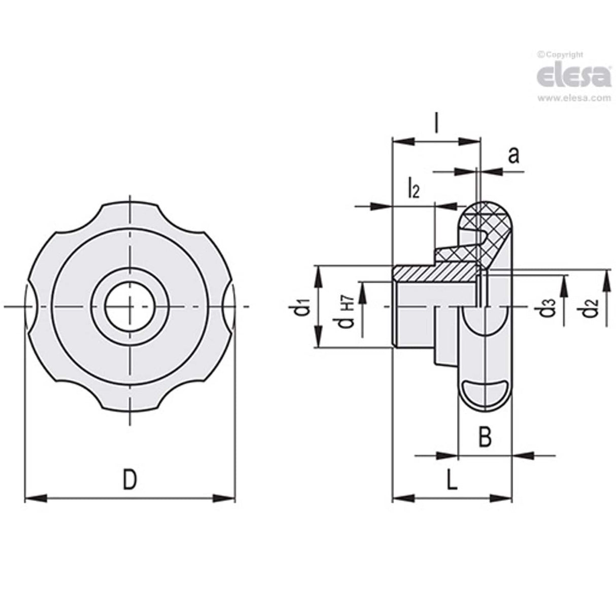 Lobe knob-VL.640/70 FP-A-12
