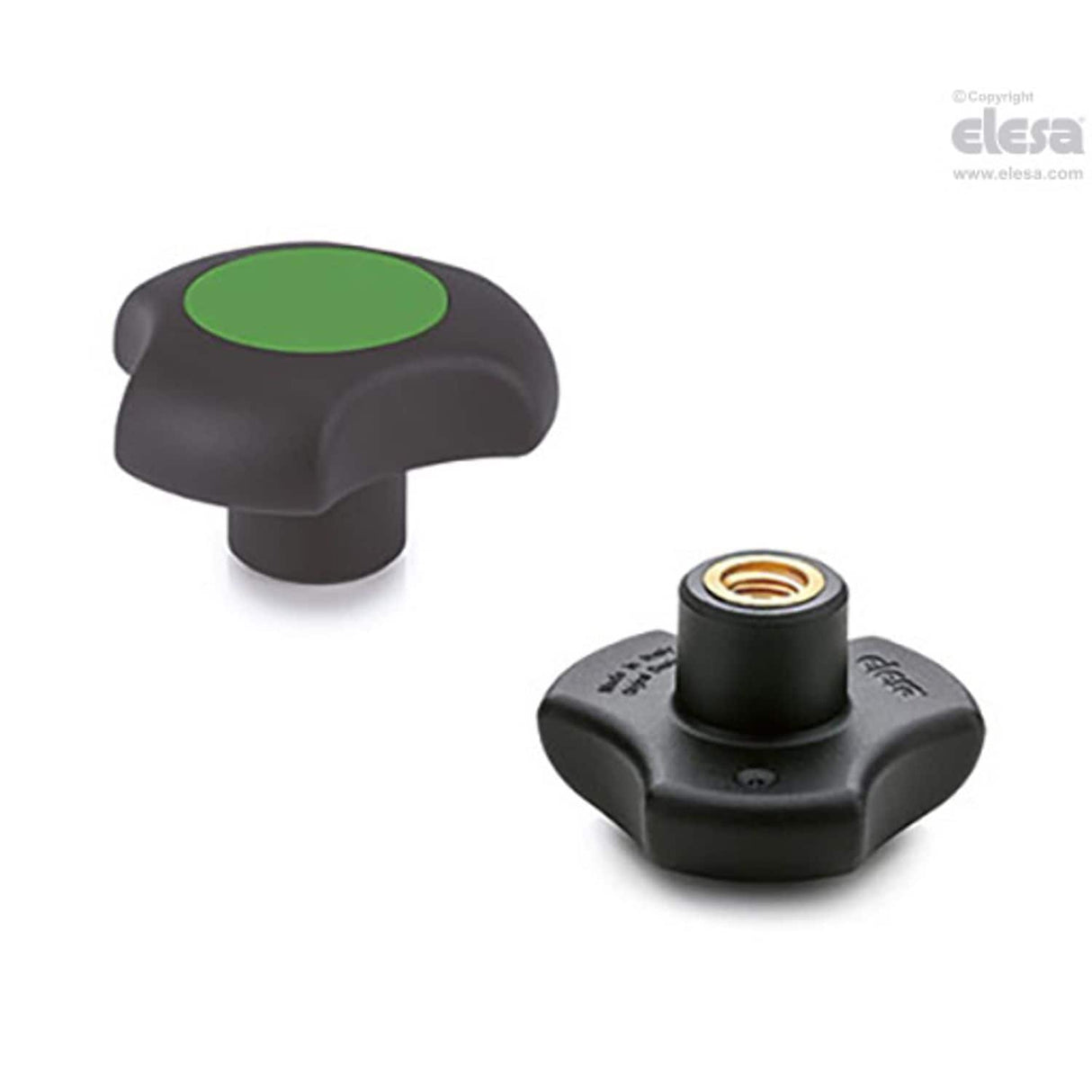 Lobe knob-VTT.32-C-B-M6-C17 Green