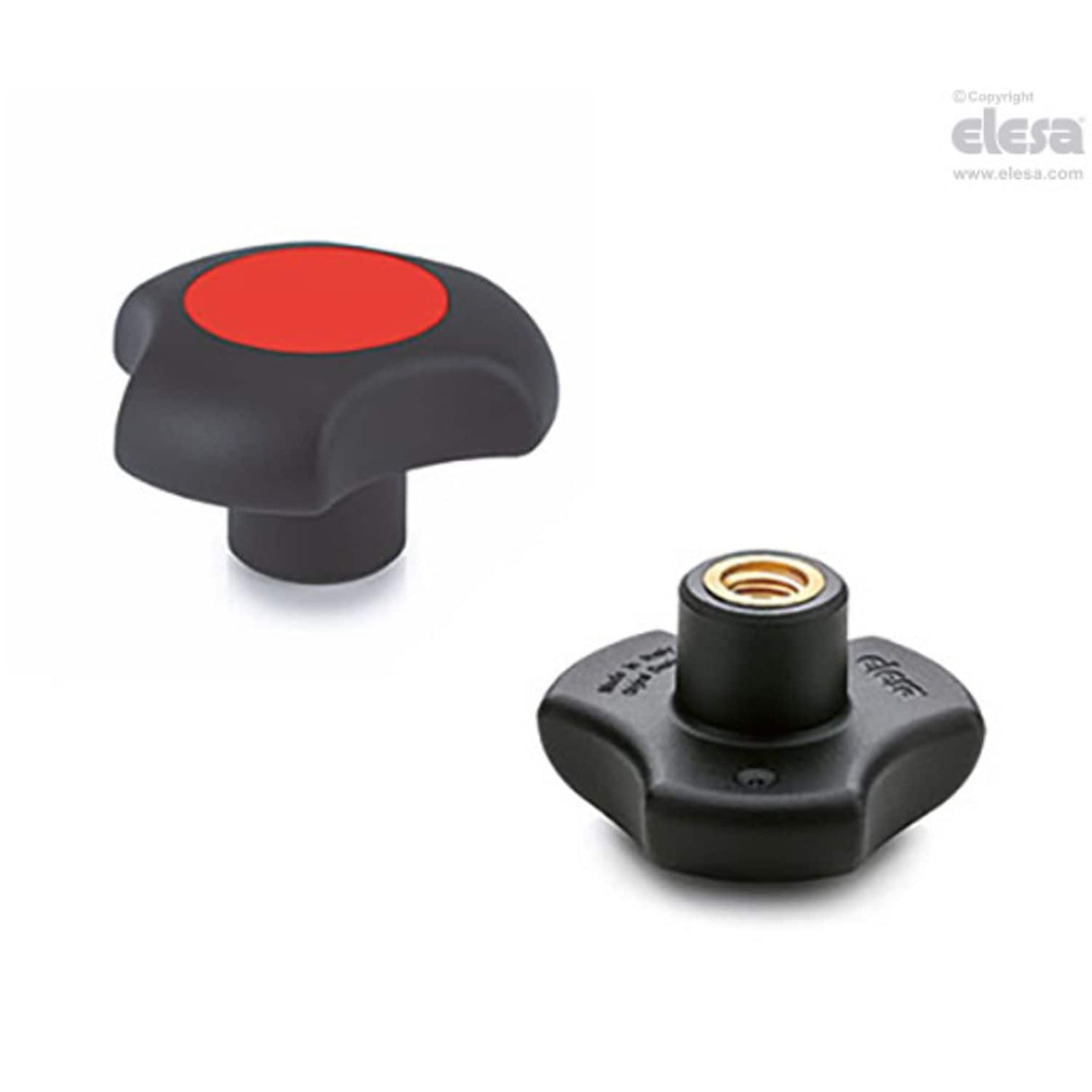 Lobe knob-VTT.50-C-B-M10-C6 Red