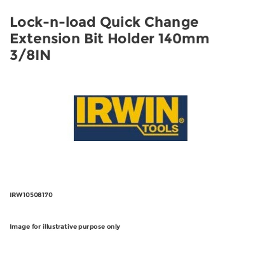 Lock-n-load Quick Change Extension Bit Holder 140mm 3/8IN IRW10508170