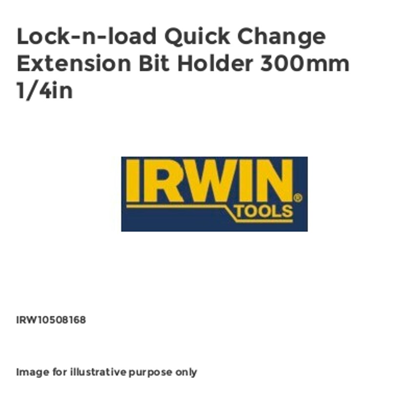 Lock-n-load Quick Change Extension Bit Holder 300mm 1/4in IRW10508168