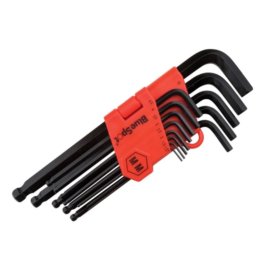 Long Arm Ball End Hexagon Key Set, 13 Piece (1.27-10mm)