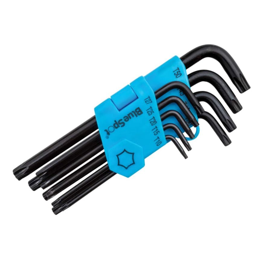 Long Arm Ball End TORX Key Set of 9 (TX10-TX50)