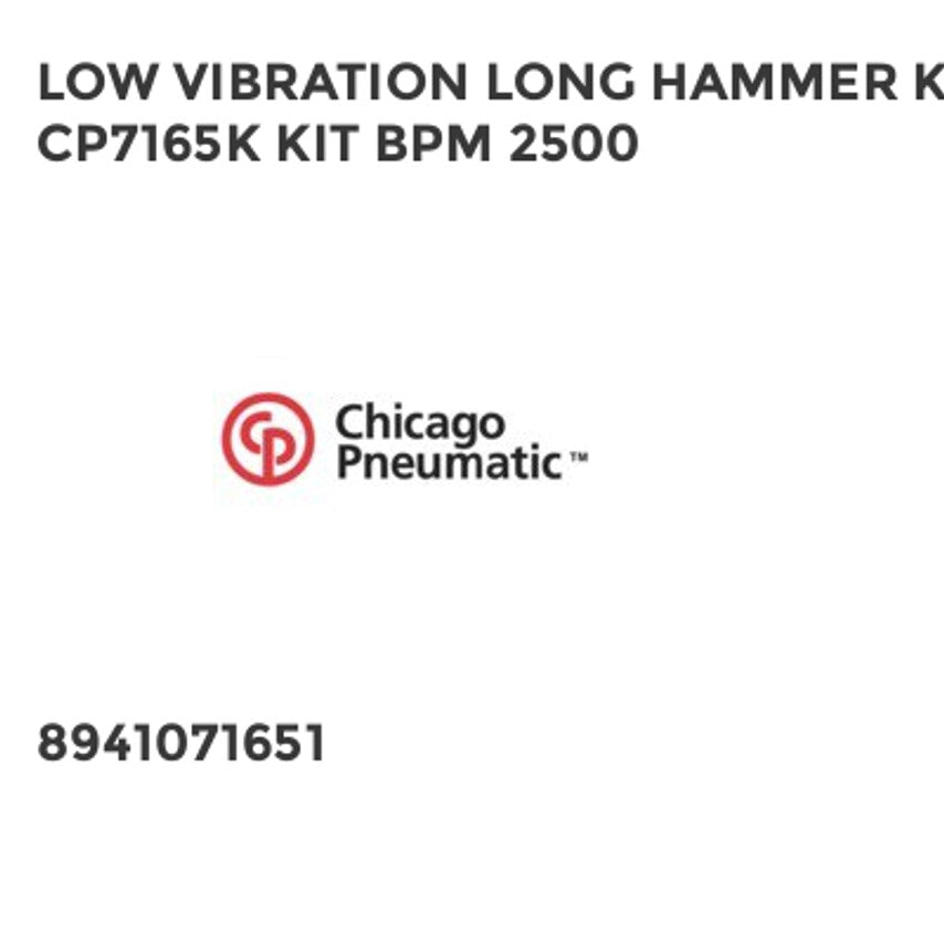 Low Vibration Long Hammer Kit CP7165K Kit BPM 2500