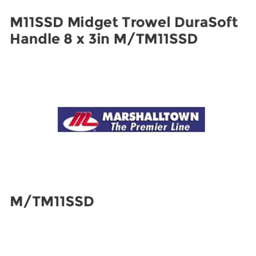 M11SSD Midget Trowel DuraSoft Handle 8 x 3in M/TM11SSD