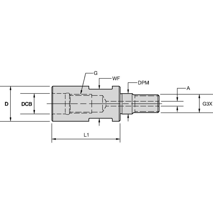 M12MST12040m Extension for Screw on