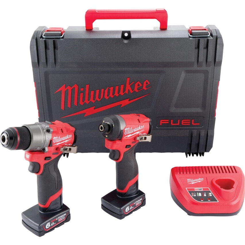 M12 Fuel Twin Pack (M12FPD2, M12FID2, 2x6.0AH Batteries)