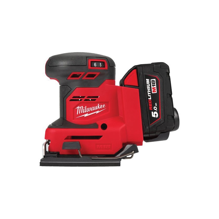 M18 Brushed Quarter Sheet Sander Kit (2x5.0AH Batteries)
