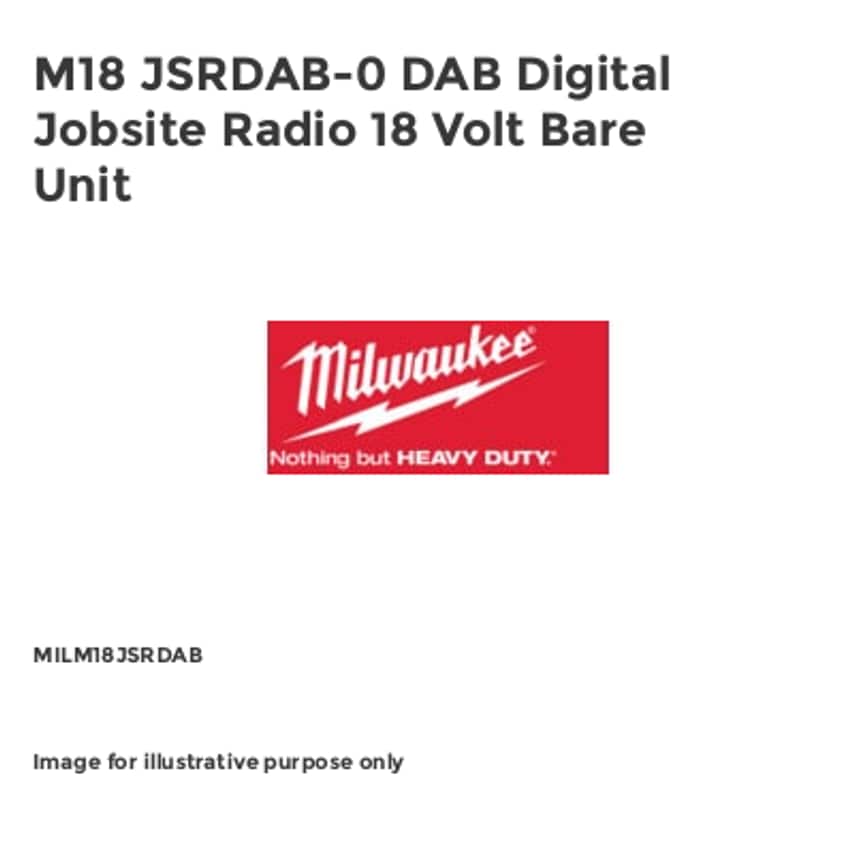 M18 JSRDAB-0 DAB Digital Jobsite Radio 18 Volt Bare Unit