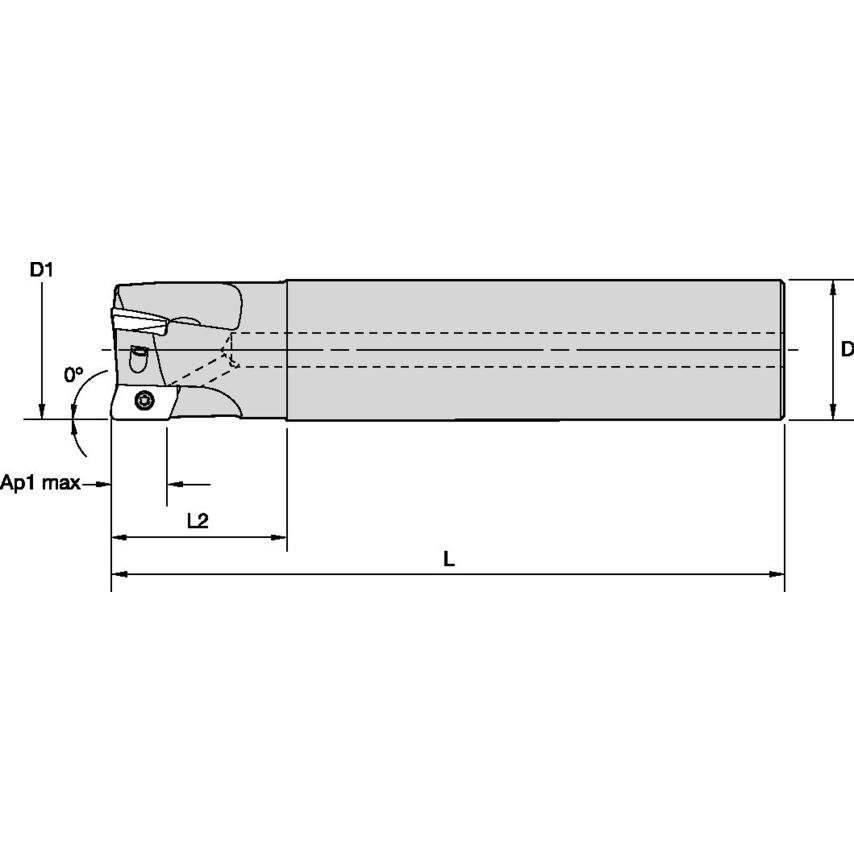 M1D075E1003C075L670 Mill 1-10 End Mill 0 D=.75Z=3 L