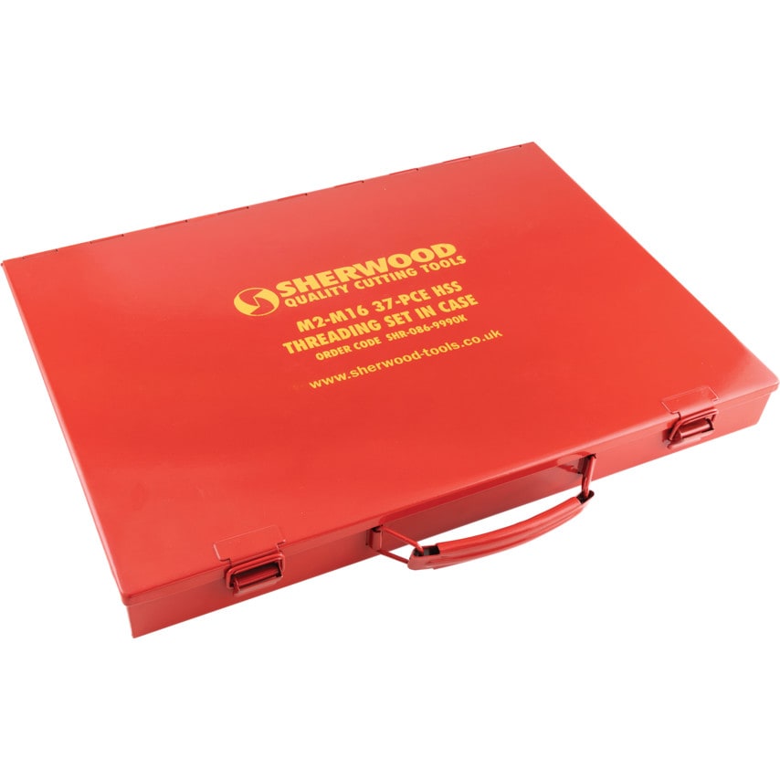 M2-M16 37-Pce HSS Threading Set in Case