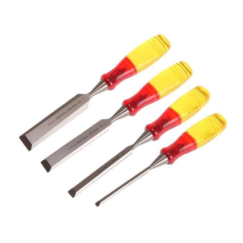 M373 Bevel Edge Chisel Splitproof Handle Set, 4 Piece MAR373S4N